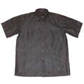 Gambiered Silk men short sleeved shirt